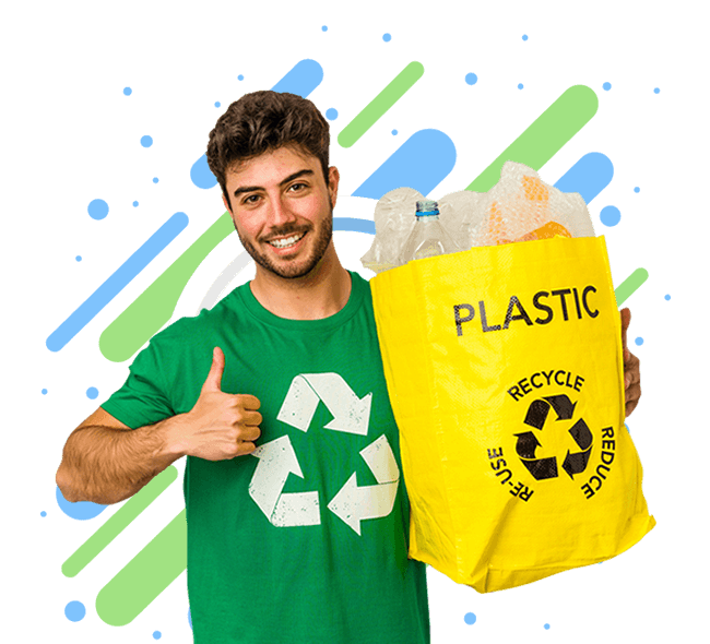 Recolección de plástico en desuso