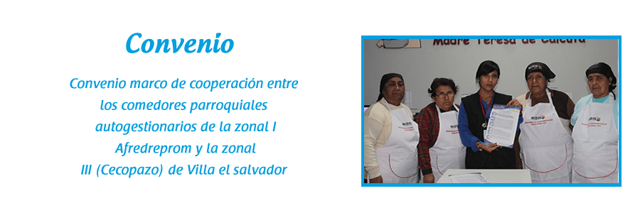 Convenios comedores populares